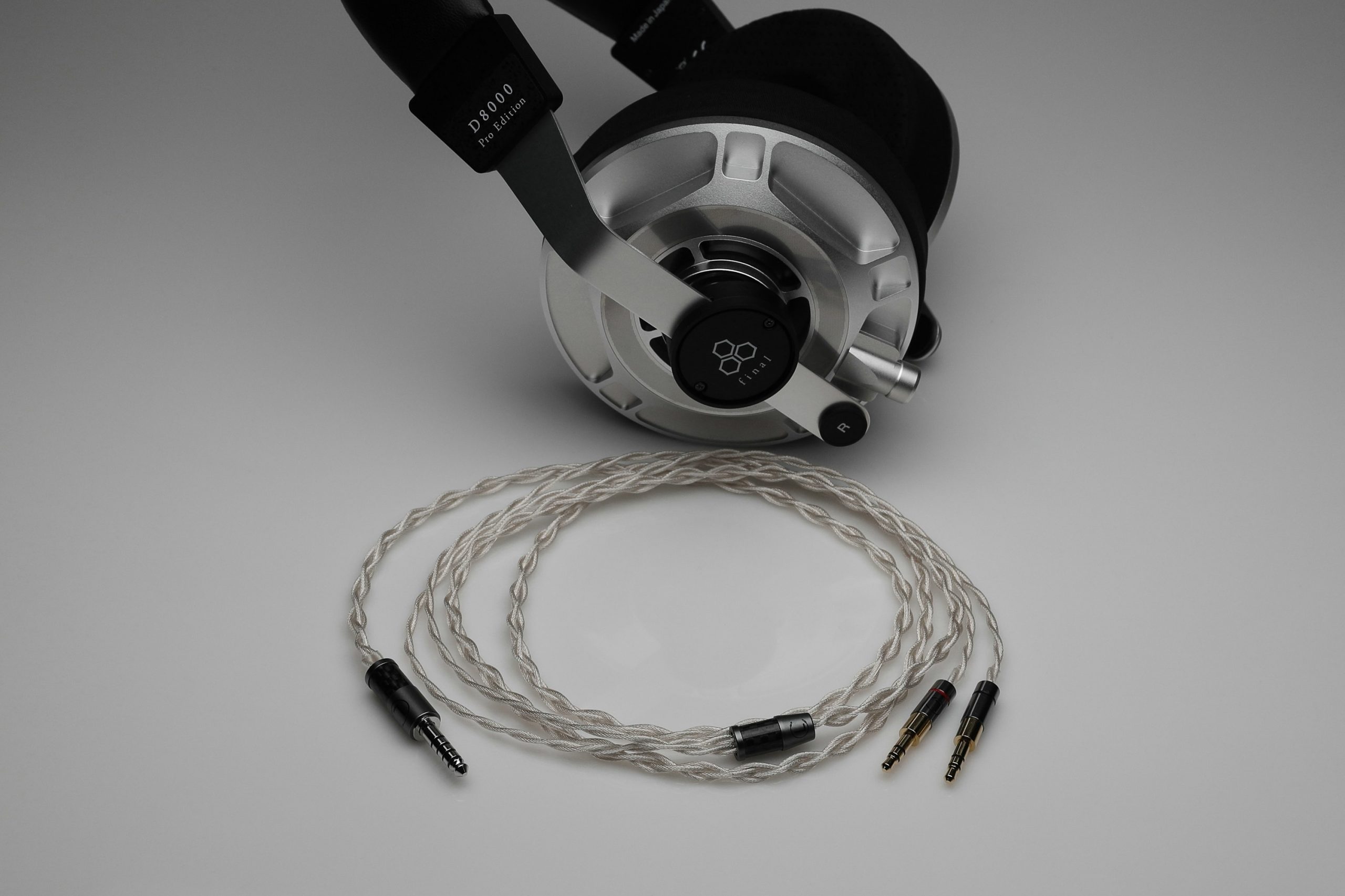 Ultimate pure Silver Final Sonorous X VIII D7000 D8000 Pandora Hope multistrand litz awg24 headphone upgrade cable by Lavricables