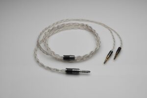 Ultimate pure Silver HiFiMAN Edition XS Arya Audivina Sundara Ananda HE6se HE5se multistrand litz awg24 headphone upgrade cable by Lavricables
