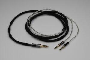 Master pure Silver HiFiMan HE1000se Arya Stealth Audivina Sundara Ananda HE6se HE5se multistrand litz awg22 headphone upgrade cable by Lavricables