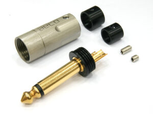 AECO AT6-1231G TRS 6.3mm balanced XLR 1060 plugs for pure silver cables by Lavricables
