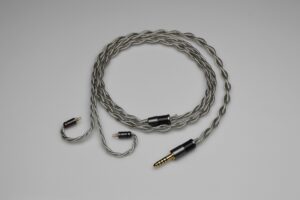 Grand pure silver awg20 Baltic grey multistrand litz 64 Audio InEar StageDiver Noble Audio EarSonics Vision Ears Unique Melody 2 pin iem upgrade cable by Lavricables